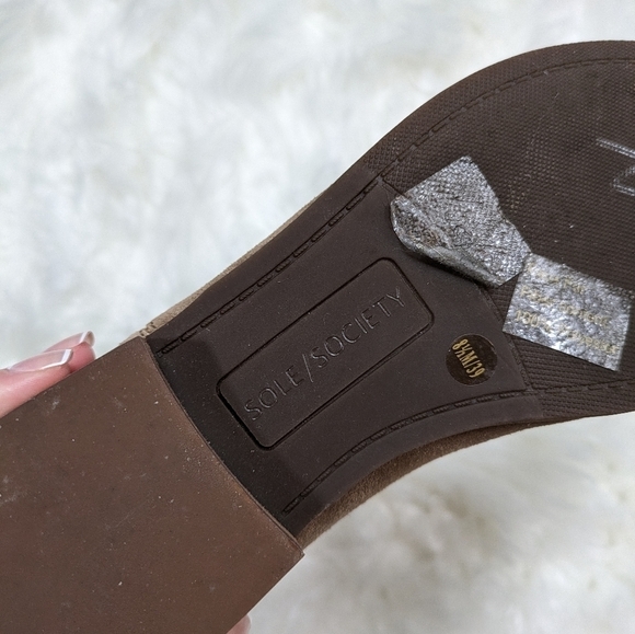 New Sole Society Suede Verona Faux Shearling Ankle Boot Size 8.5 - Picture 6 of 6